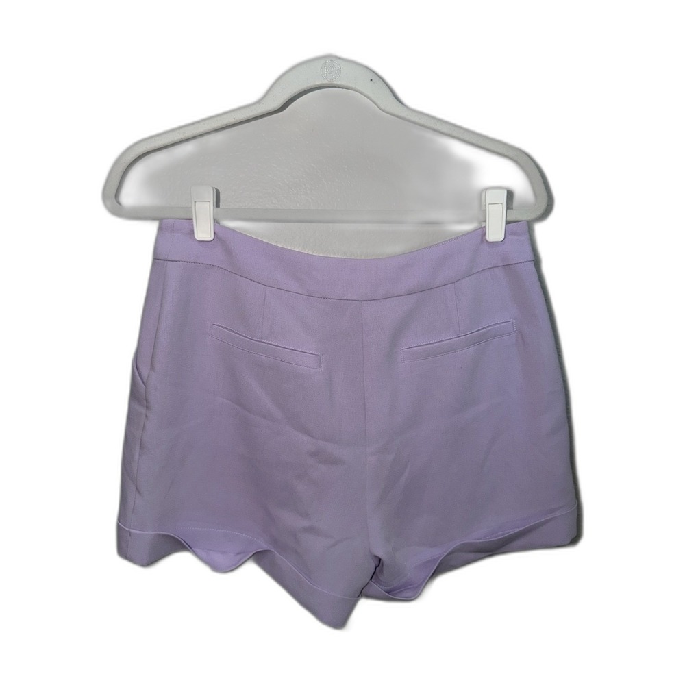 Cinq a Sept Lavender Tailored Shorts Womens Size 6 Lilac Purple High Waist Crepe - Picture 3 of 4